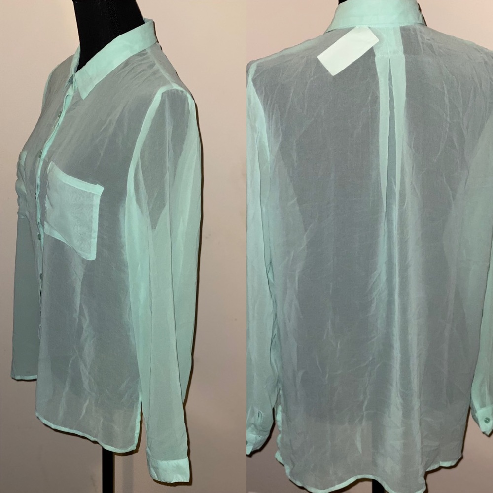 Sheer Button down Shirt - Picture 2 of 2